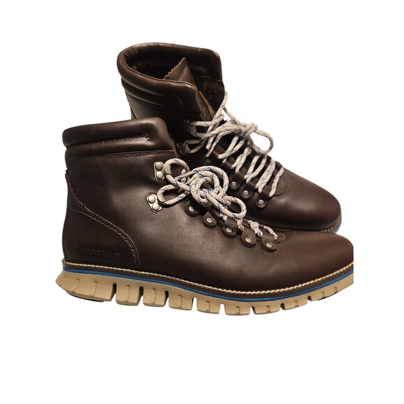 Cole Haan Zerogrand Lace‎ Up Boots Size 9.5 Brown Leather Waterproof C33960 main image 13